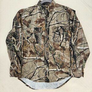 Russell Outdoors Realtree Camo Shirt Men Small Button Up Long Sleeve